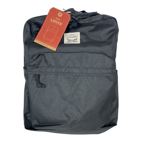 Levi's Nylon Backpack Black Interior Laptop Sleeve School NWT - Picture 2 of 13